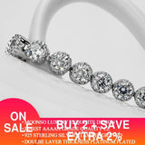 4mm Round CZ Silver Tennis Bracelet for Women