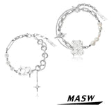 Metal Chain Bracelet for Women Cute Little Bear Charm