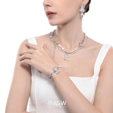 Metal Chain Bracelet for Women Cute Little Bear Charm