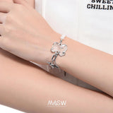 Metal Chain Bracelet for Women Cute Little Bear Charm