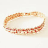 Men Bracelet Male Rose 585 Jewelry Hand Link Charm Wide Bangle Man Gift