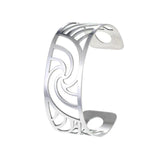 Stainless Steel Cuff Bracelets Interchangeable Leather Band Jewelry Women
