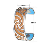Stainless Steel Cuff Bracelets Interchangeable Leather Band Jewelry Women