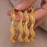 Ethnic Dubai Bangles Set with Bracelet Women Girl Bride Cuff Dubai Bangles