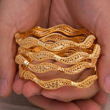 Ethnic Dubai Bangles Set with Bracelet Women Girl Bride Cuff Dubai Bangles