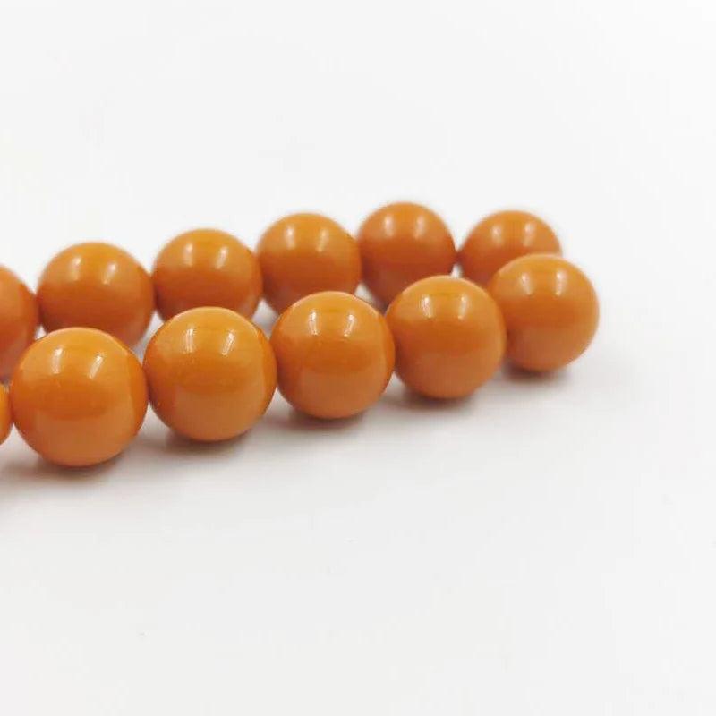 Orange Resin Muslim Rosary Misbaha Islamic Bracelet