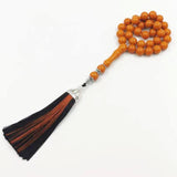 Orange Resin Muslim Rosary Misbaha Islamic Bracelet