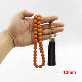 Orange Resin Muslim Rosary Misbaha Islamic Bracelet