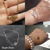 10pcs Stainless Steel Witch Knot Charm Bracelet Double Layer Chain Jewelry