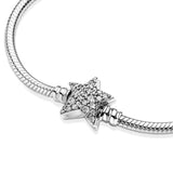 Celestial Bleu Charm Bracelet Set 925 Silver Star & Crescent Moon Charms