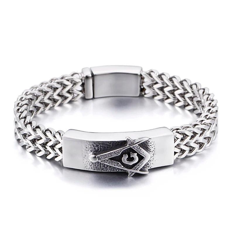 316L Stainless Steel Masonic ID Bracelet