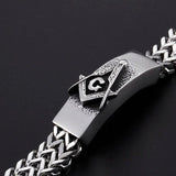 316L Stainless Steel Masonic ID Bracelet