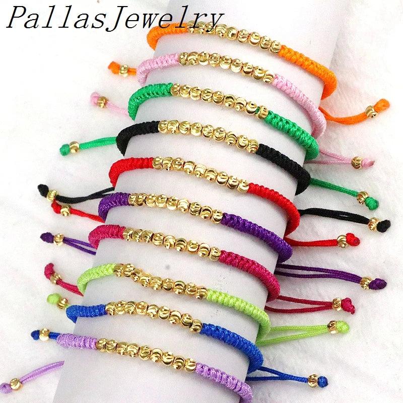 10Pcs Rainbow Cord Friendship Macrame Bracelets for Women