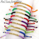 10Pcs Rainbow Cord Friendship Macrame Bracelets for Women