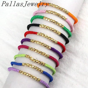 10Pcs Rainbow Cord Friendship Macrame Bracelets for Women