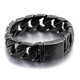 20mm Cuban Chain Bracelet Stainless Steel Chunky Tattoos Decoration