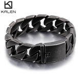 20mm Cuban Chain Bracelet Stainless Steel Chunky Tattoos Decoration