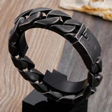 20mm Cuban Chain Bracelet Stainless Steel Chunky Tattoos Decoration