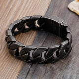 20mm Cuban Chain Bracelet Stainless Steel Chunky Tattoos Decoration