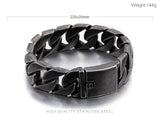 20mm Cuban Chain Bracelet Stainless Steel Chunky Tattoos Decoration