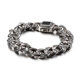 Vintage Gothic Style Male Bracelet Stainless Steel Clasp Charm