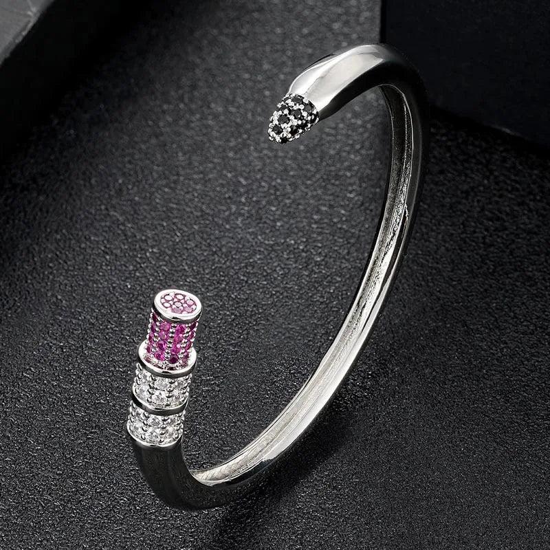 Colorful Zirconia Wedding Bangle Bracelet Dubai Jewelry