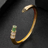 Colorful Zirconia Wedding Bangle Bracelet Dubai Jewelry