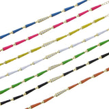 Rainbow Neon Enamel Beaded Link Chain Colorful Bracelet