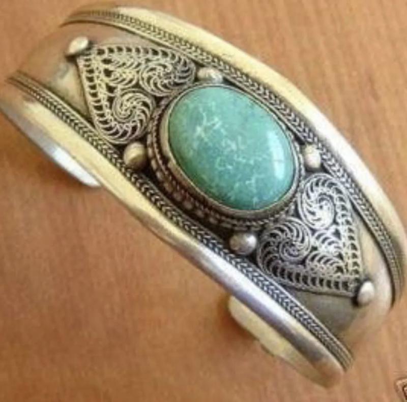 Handcrafted Ethnic Carve Dragon Men's Bracelet Bangle