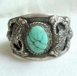 Handcrafted Ethnic Carve Dragon Men's Bracelet Bangle