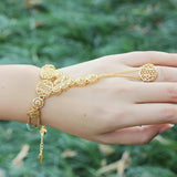 Hollow Round Ladies Set Slave Chain Bracelet - Muslim Party Decoration