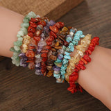 Natural Gem Stone Bracelet Irregular Crystal Chip Beads Quartz Wristband