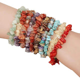 Natural Gem Stone Bracelet Irregular Crystal Chip Beads Quartz Wristband