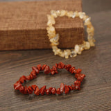 Natural Gem Stone Bracelet Irregular Crystal Chip Beads Quartz Wristband