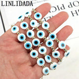 6Pcs Eye Bracelets Women Adjustable Lucky Weave Cord Beaded Chain Jewelry