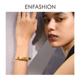 Stainless Steel Pyramid Cuff Bracelet Bangles for Women