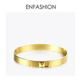 Stainless Steel Pyramid Cuff Bracelet Bangles for Women