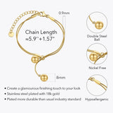 Double Steel Ball Bracelet for Women Party B222274