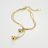 Double Steel Ball Bracelet for Women Party B222274