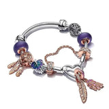 925 Silver Heart Closure Snake Chain Bracelet for Women