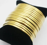 Punk Style Wide Bangle Bracelet Stainless Steel Golden Jewelry Women