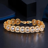 Green Cubic Zirconia Tennis Chain Bracelet for Women Wedding