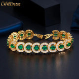 Green Cubic Zirconia Tennis Chain Bracelet for Women Wedding