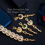 Green Cubic Zirconia Tennis Chain Bracelet for Women Wedding