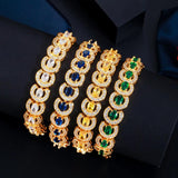 Green Cubic Zirconia Tennis Chain Bracelet for Women Wedding