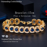 Green Cubic Zirconia Tennis Chain Bracelet for Women Wedding