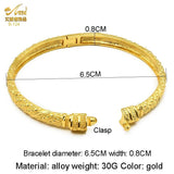 Ethiopian 24K Bangle Indian Women Arabic Bride Wedding Party Charm Bracelet