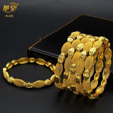 Indian 24k Plated Bangles Arabic Dubai Jewelry Bangles Women Bridal Wedding