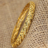 4pcs 24K Dubai Bangles Women Saudi Bracelet Africa Ethiopian Habesha Jewelry