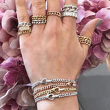 Iced Out Hip Hop Big Lock Lobster Bracelet